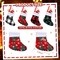 Mini Christmas Stockings Buffalo Plaid Snowflake Stockings with Plush Cuff Christmas Socks Bulk for Christmas Tree Hanging